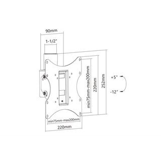 Monitorhalter 22-42 fr Xantron PRO Deckenhalterung schwarz